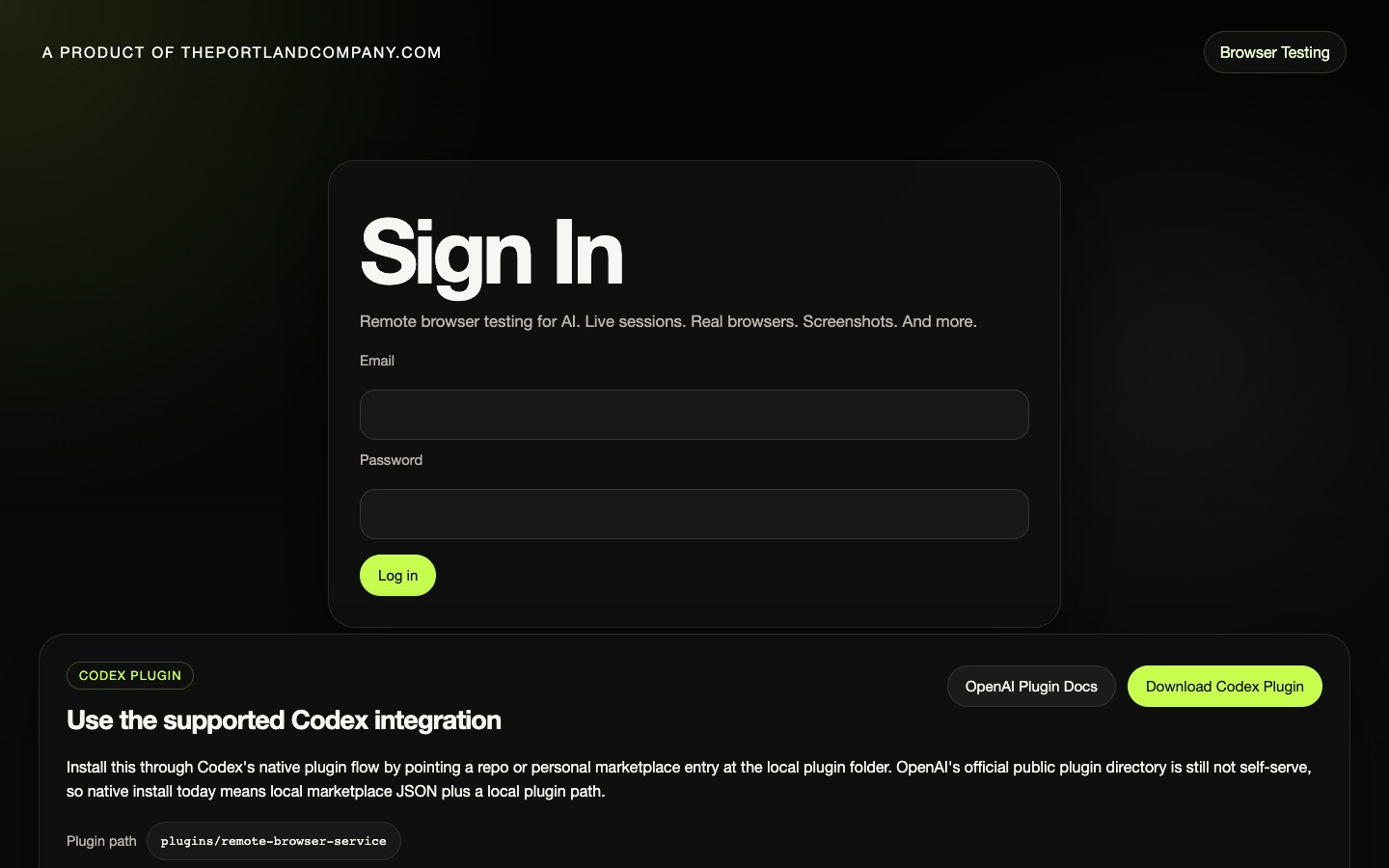 Screenshot of Remote Browser Testing
